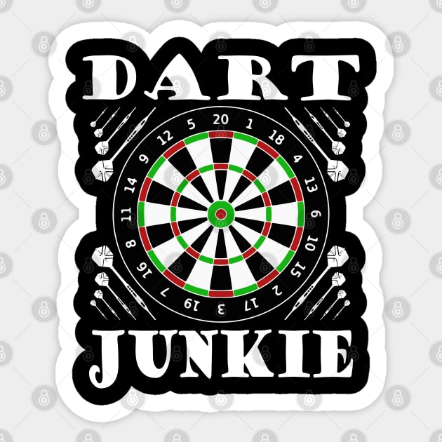 Dart Darts Junkie dartboard Sticker by Kingluigi